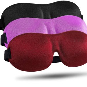 LKY DIGITAL Sleep Mask for Side Sleeper 3 Pack, Blackout 3D Eye Mask